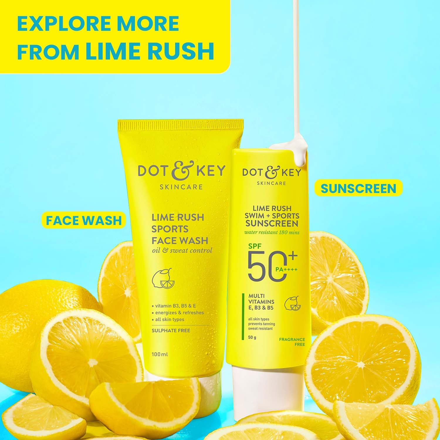 DOT & KEY Lime Rush Sports Face Wash