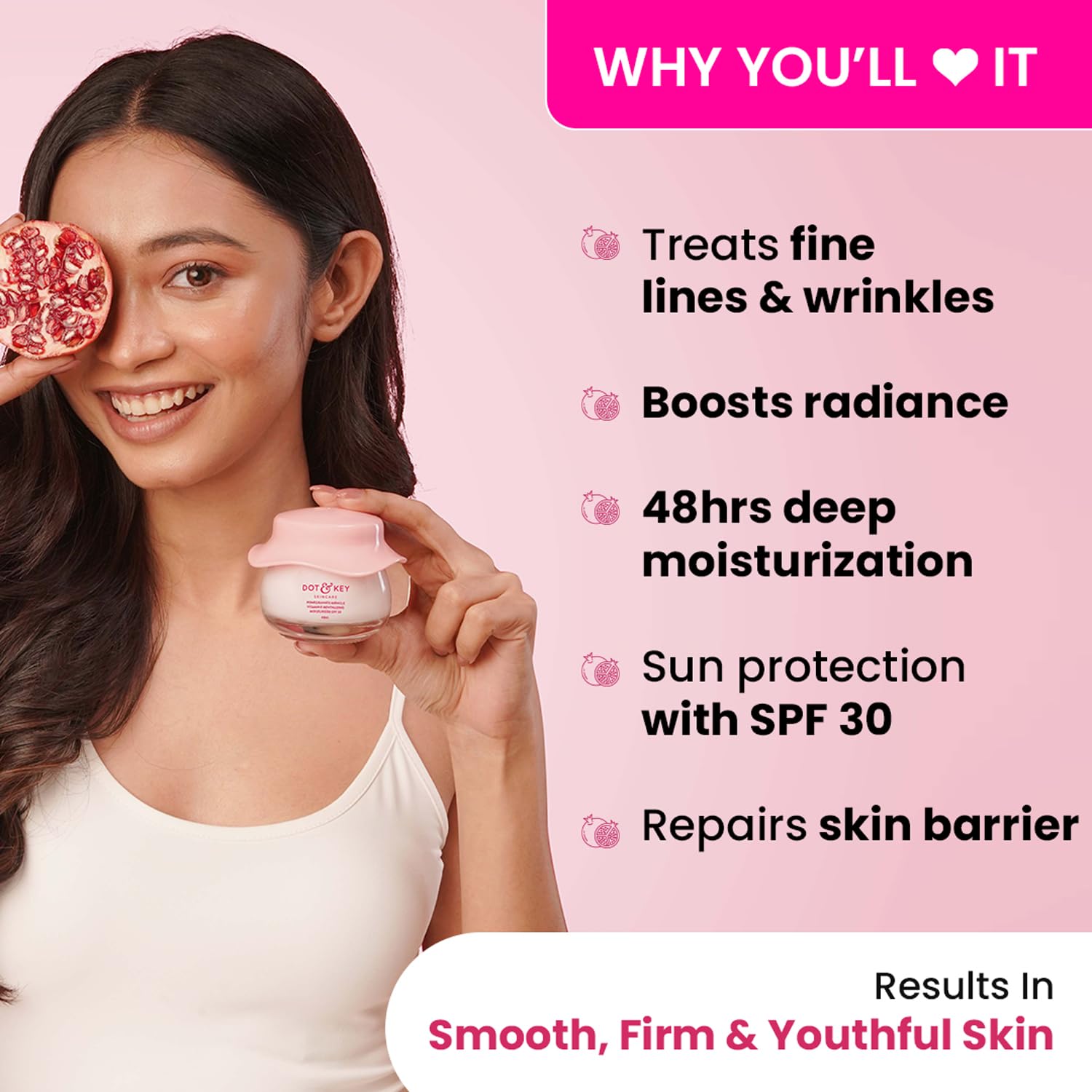 DOT & KEY Pomegranate + Multi-Peptide Anti Aging Cream 60ml