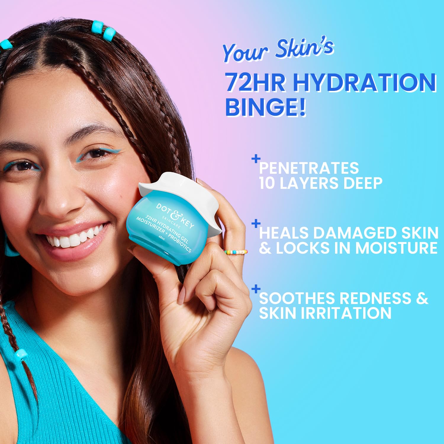 DOT & KEY 72Hr Hydrating Gel + Probiotics Moisturizer
