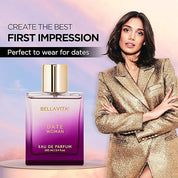 Bella Vita Luxury Date Long Lasting | Perfume for Woman | Gifts for Woman | EDP 100ml | Pink Pepper, Jasmine & Vanilla | Floral, Woody & Fruity Premium Fragrance