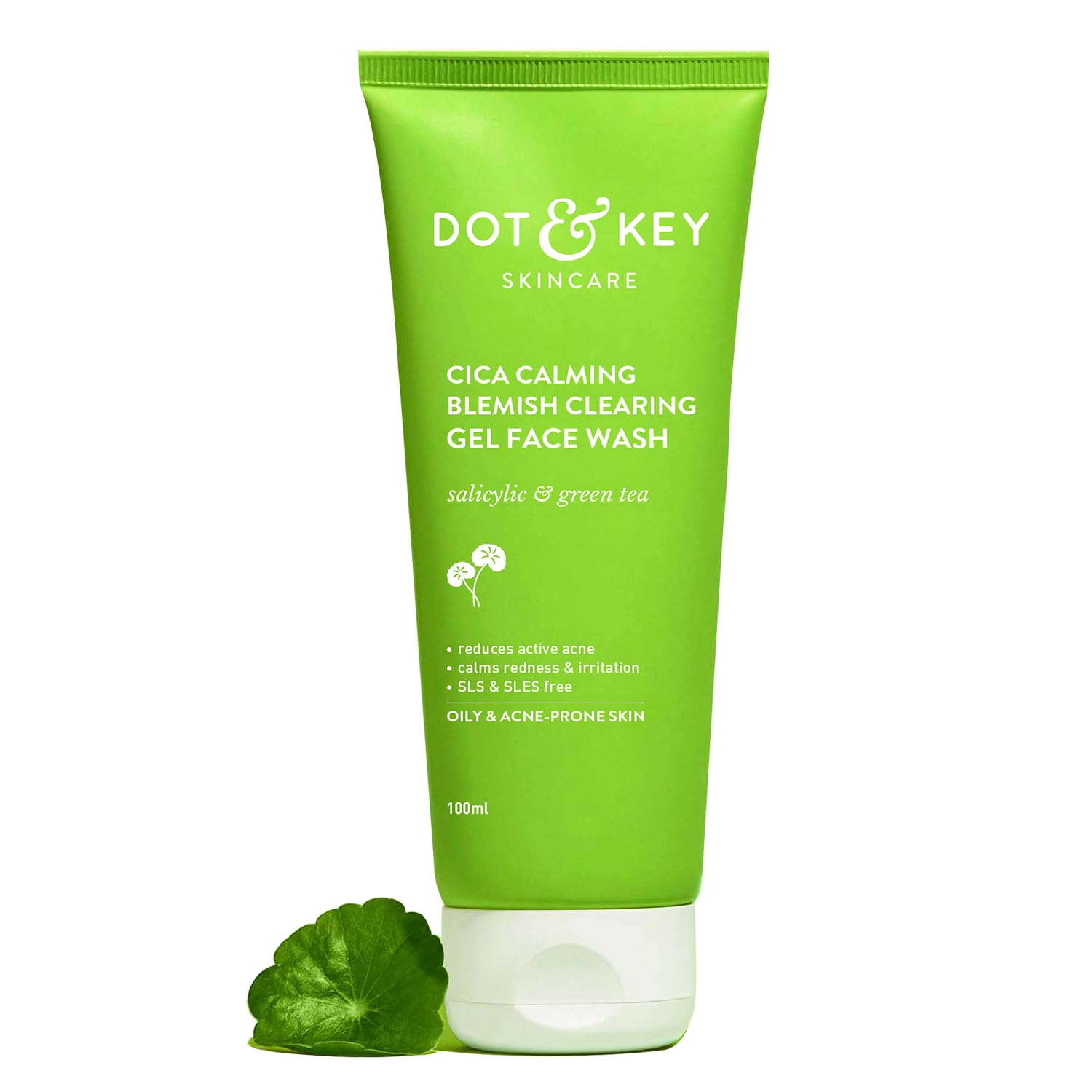 Dot & Key Cica Salicylic & Green Tea Facewash For Acne Prone & Oily Skin (100ml)