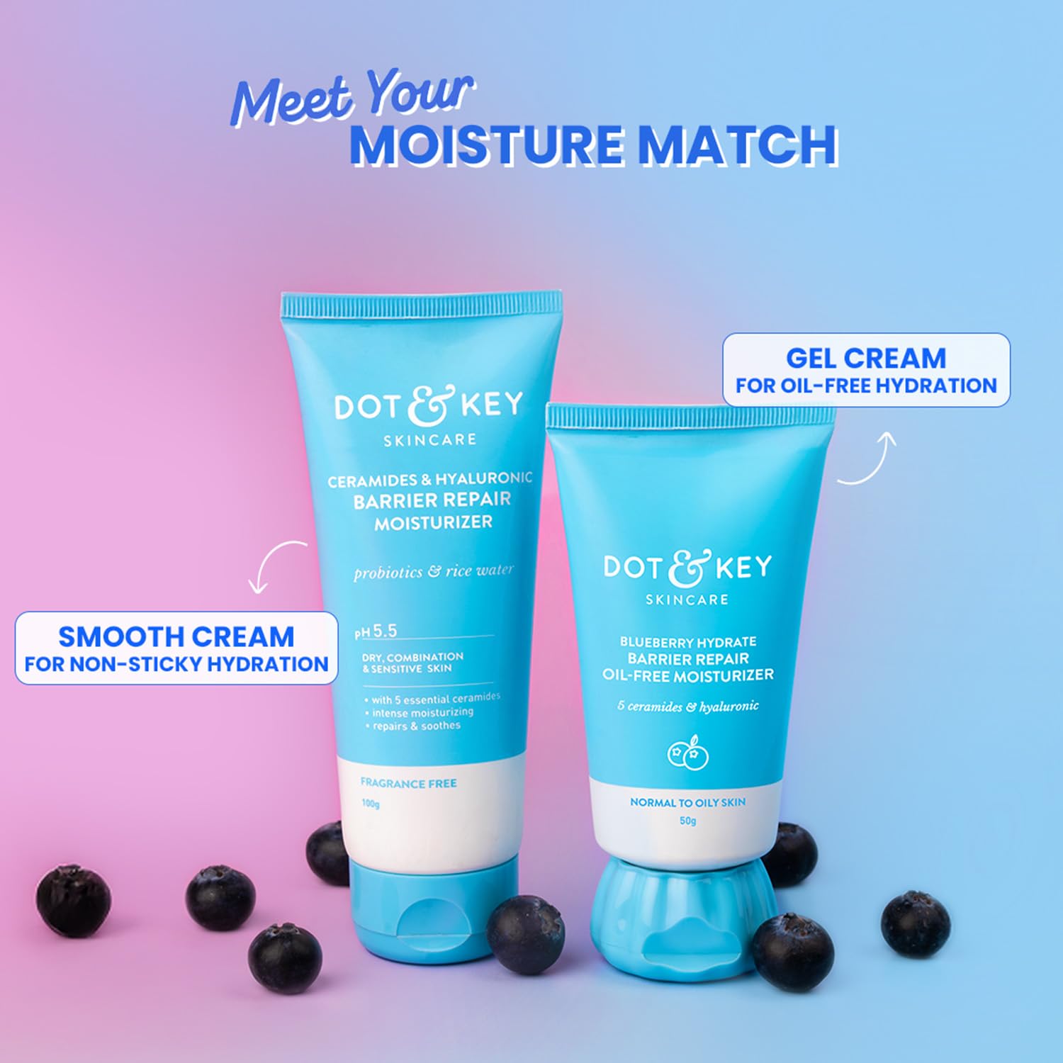 Dot & Key Barrier Repair Oil-Free Moisturizer With 5 Ceramides & Hyaluronic  50 gm