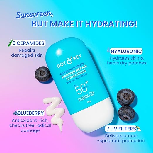 Dot & Key Blueberry Hydrate Barrier Repair Sunscreen In-Vivo Tested SPF 50+ PA++++