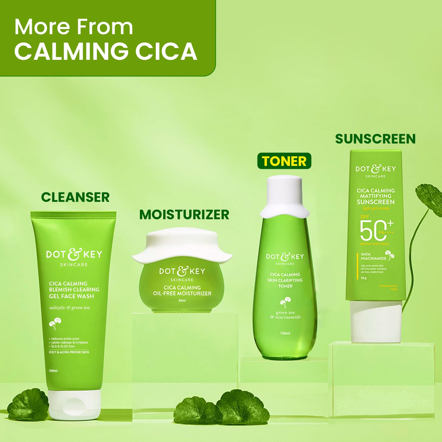 Dot & Key Cica Calming Skin Clarifying Toner with Green Tea & Niacinamide