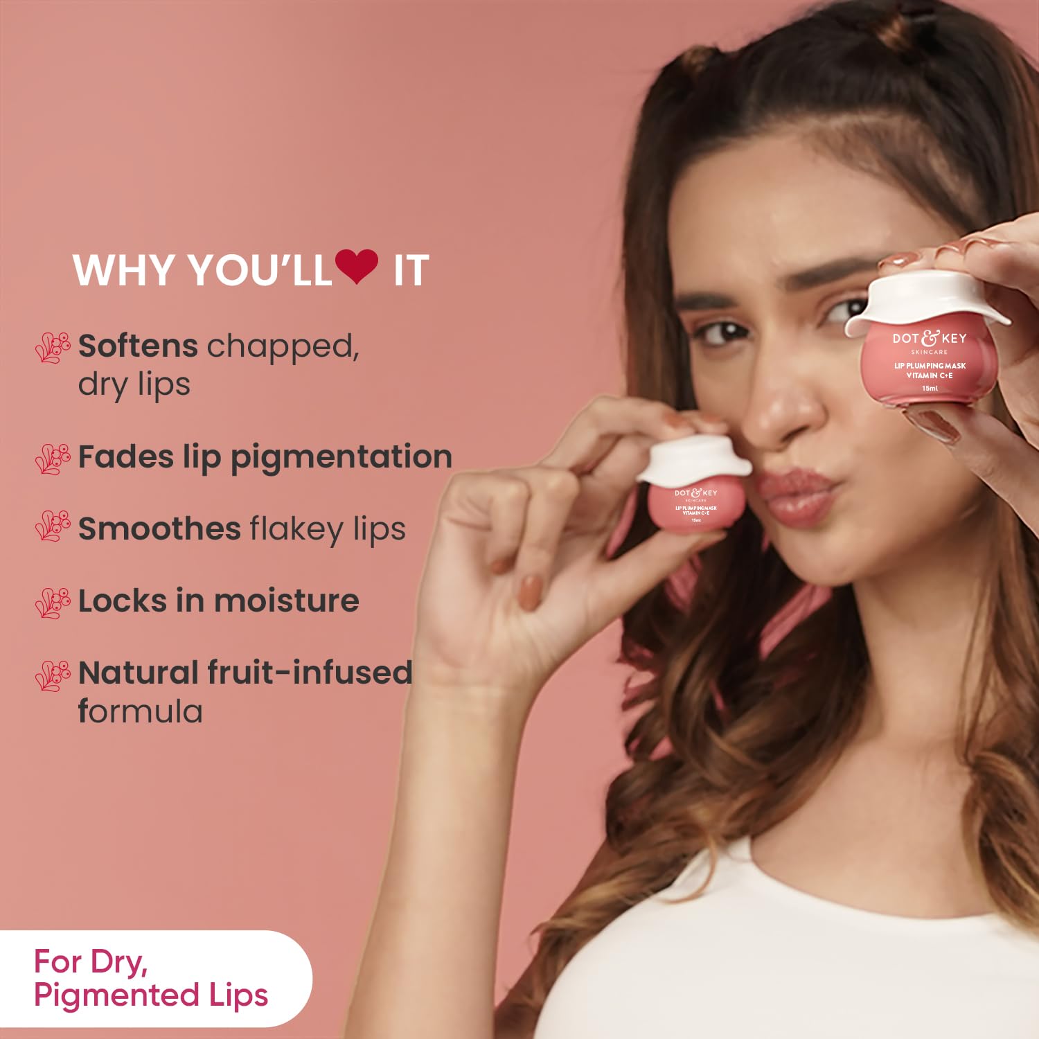 Dot & Key LIP PLUMPING SLEEPING MASK Vitamin C + E MINI, 15ml