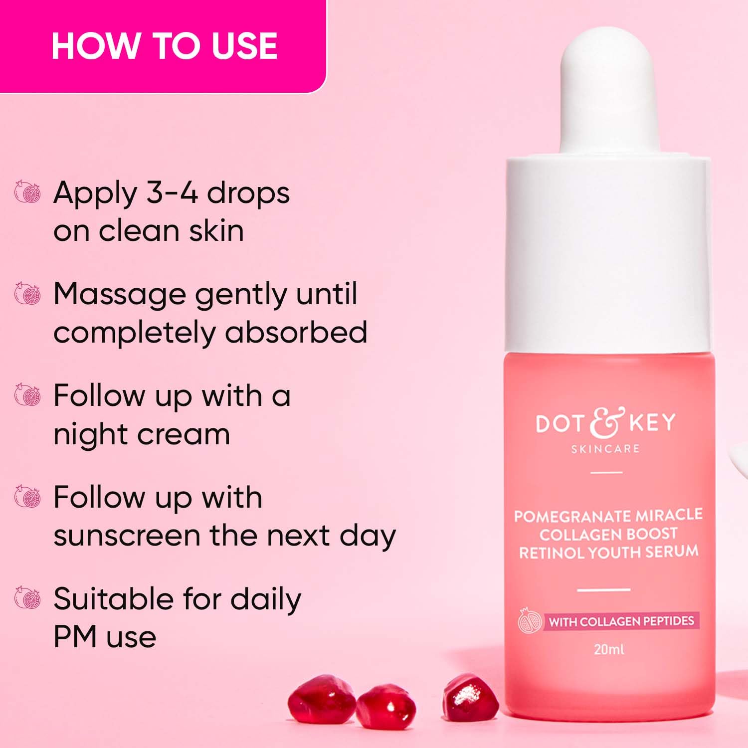 Dot & Key Pomegranate & Retinol Anti Ageing Serum for Face 20ml