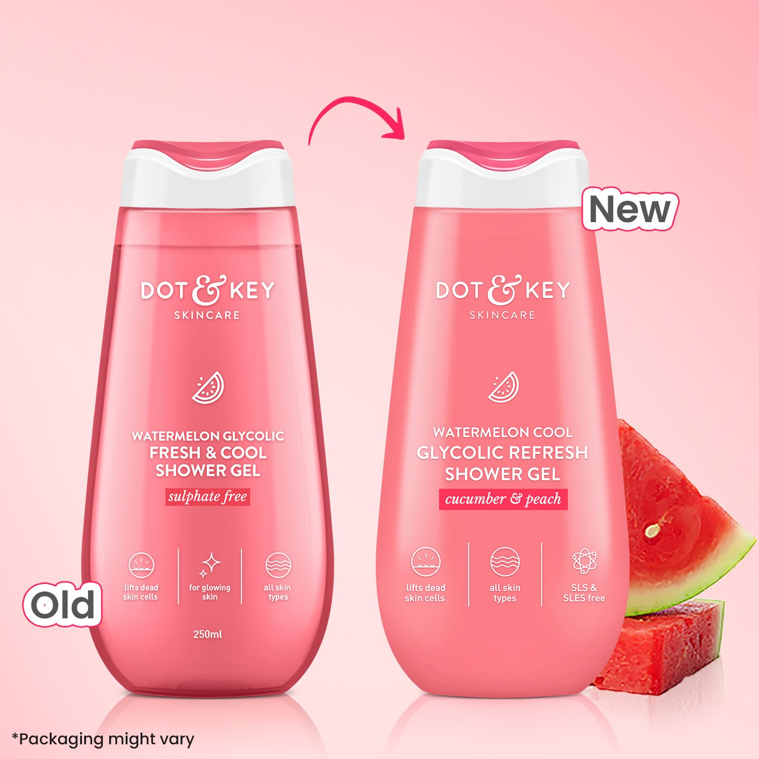 Dot & Key Watermelon + Glycolic Fresh & Cool Shower Gel 250 ml