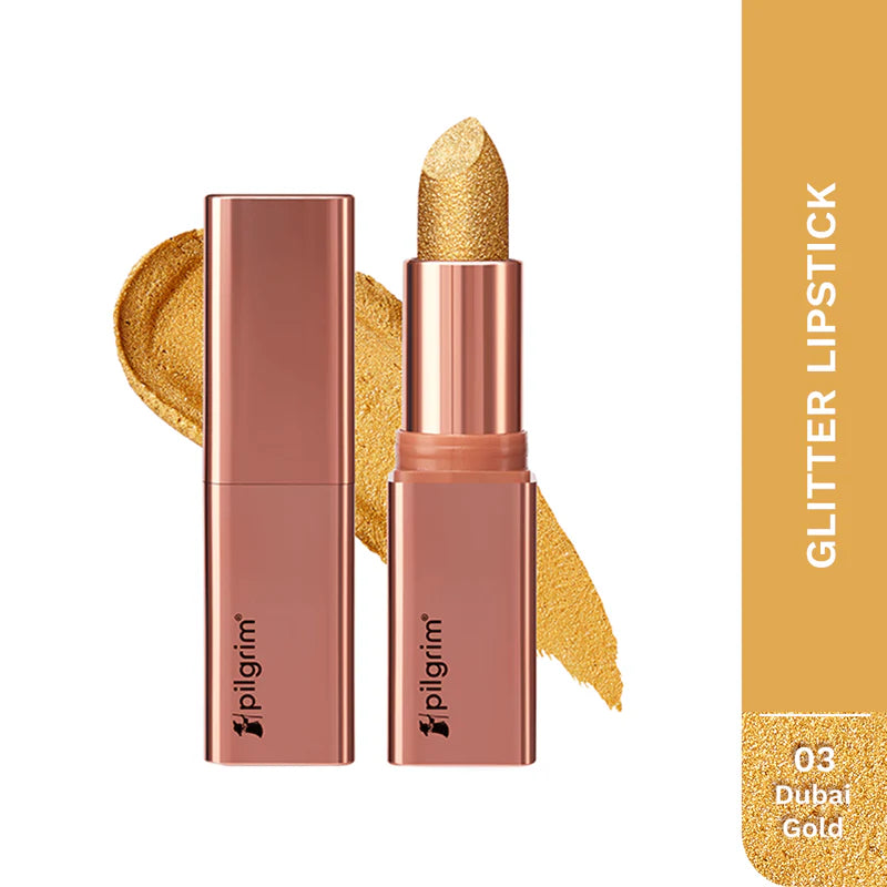 Pilgrim Glitter Lipstick For Women 4.2gm | Dubai Luxe Lifestyle