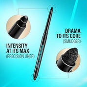 LAKME 9-5 Eyeconic Smokey Kajal, Black, 0.35g, for Smokey Eye Perfection, with 2x Darker Pigment, Smudge-Proof and Waterproof, Long-Wear Formula
