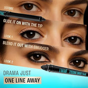 LAKME 9-5 Eyeconic Smokey Kajal, Black, 0.35g, for Smokey Eye Perfection, with 2x Darker Pigment, Smudge-Proof and Waterproof, Long-Wear Formula