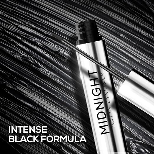 RENEE Midnight Matte Eyeliner, Darkest Black, Long Lasting, Smudge-Proof & Waterproof Formula, One-Swipe-Application with Intense Pigment, Enriched with Vitamin E, Camomile & Aloe Vera, 2.5ml