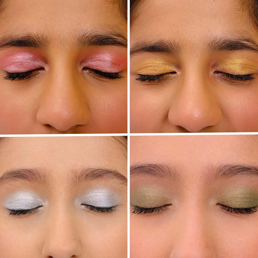Whimsy Beauty Stardust Eyeshadow Palette for Kids and Pre-Teens | Glitter and Shimmer Shades with Smooth Blendable Texture | Eye Makeup Enriched | 4 to 16 Years | Organic and Natural | 10 g
