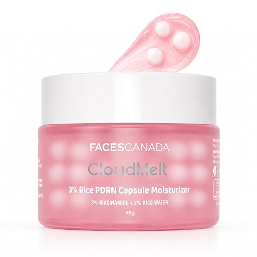 FACES CANADA CloudMelt 3% Rice PDRN Capsule Moisturizer with 3% Niacinamide, 65 gm