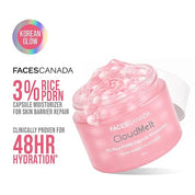 FACES CANADA CloudMelt 3% Rice PDRN Capsule Moisturizer with 3% Niacinamide, 65 gm