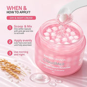 FACES CANADA CloudMelt 3% Rice PDRN Capsule Moisturizer with 3% Niacinamide, 65 gm