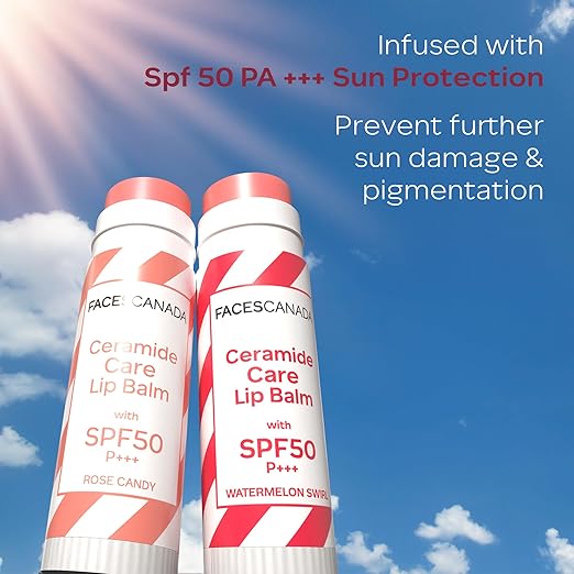 FACES CANADA Ceramide Care Tinted Lip Balm | SPF 50 PA +++ Protection | Hydrates Dry & Chapped Lips | Prevents Pigmentation | Repairs Lip Barrier | With Hyaluronic Acid & Shea Butter Infused