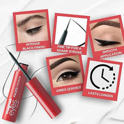 FACES CANADA Magneteyes Eyeliner - Black, 3.5ml | Intense Matte Finish | Quick Drying | 24HR Long Lasting | Fine Tip For Precise Smooth Application | Almond Oil Enriched | Waterproof | Smudgeproof
