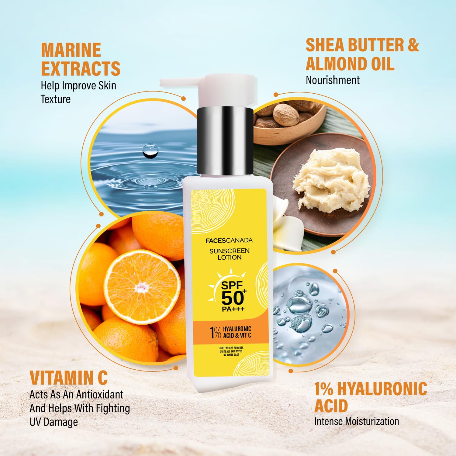 FACESCANADA Sunscreen Lotion, 100ml