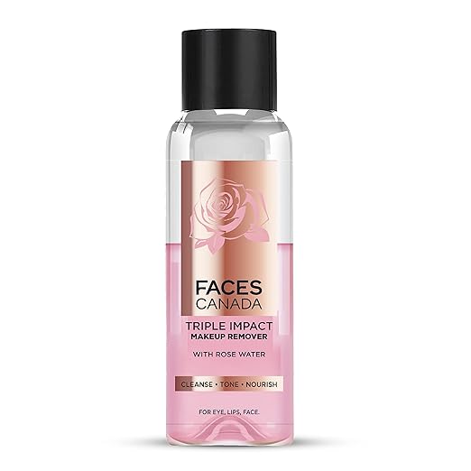 FACESCANADA Triple Impact Makeup Remover I Biphasic remover I With Rose Water