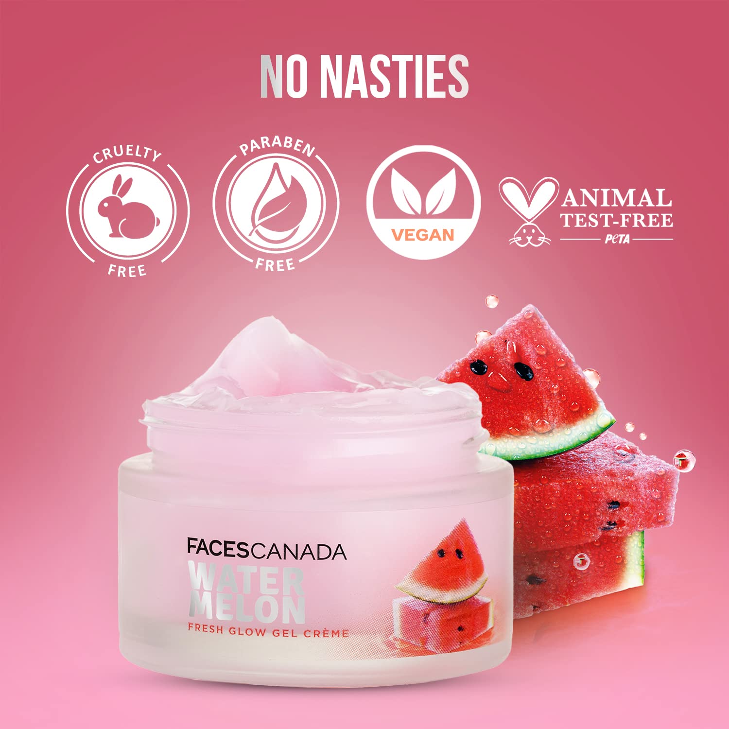 FACESCANADA Watermelon Fresh Glow Gel Creme, 50g