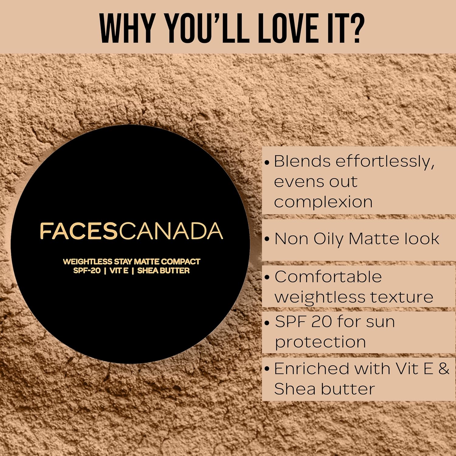 FACESCANADA Weightless Stay Matte Finish Compact Powder