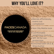 FACESCANADA Weightless Stay Matte Finish Compact Powder
