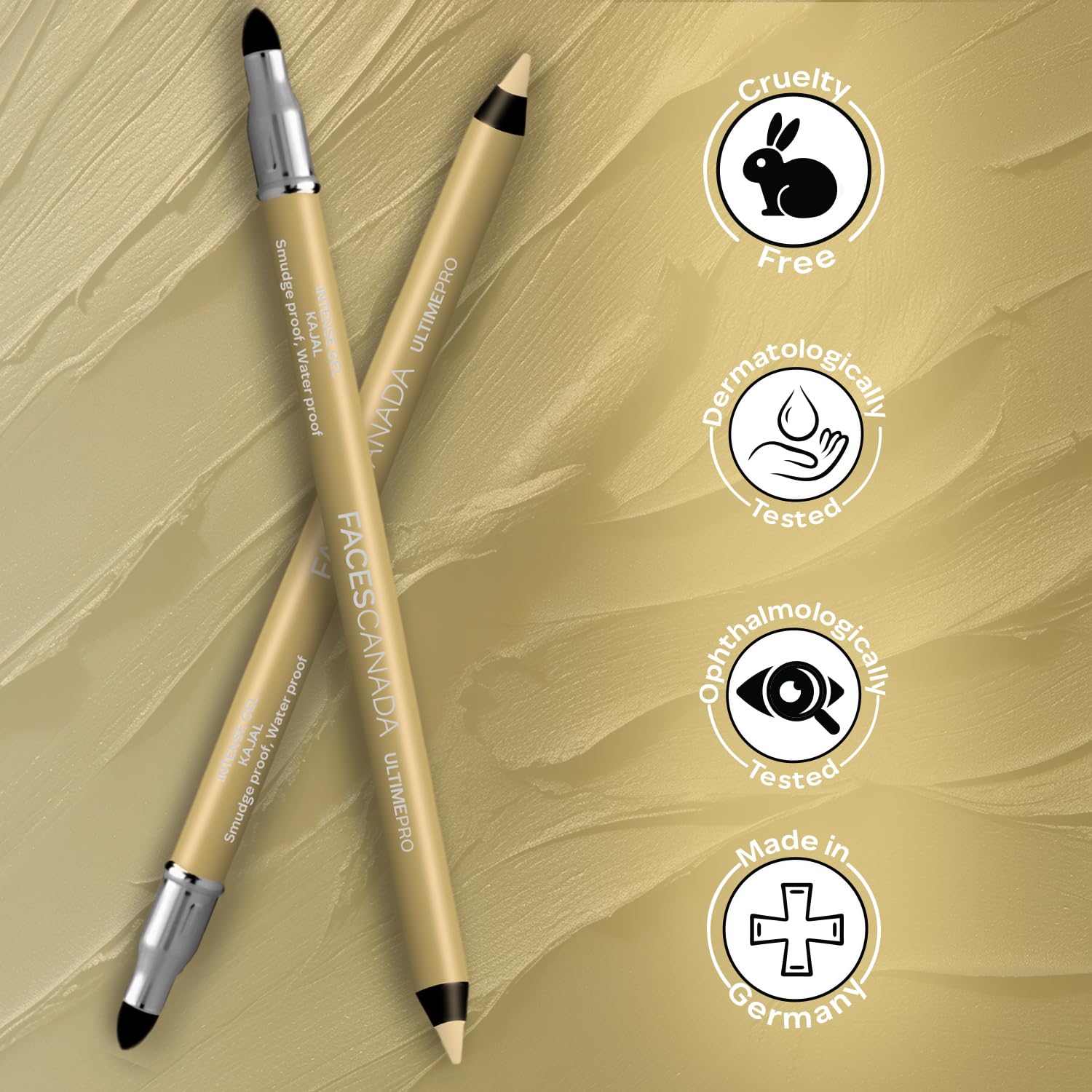 FACES CANADA Ultime Pro Intense Gel Kajal With Smudger & Sharpener