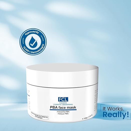 FCL Brightening Face Mask | Kojic Acid Face Mask With Hyaluronic Acid For Glowing Skin | With PHA, BHA & AHA | Exfoliates Dead Skin & Shrinks Open Pores - 100Gm