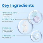 FCL Brightening Face Mask | Kojic Acid Face Mask With Hyaluronic Acid For Glowing Skin | With PHA, BHA & AHA | Exfoliates Dead Skin & Shrinks Open Pores - 100Gm