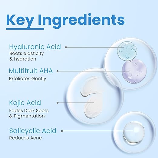 FCL Brightening Face Mask | Kojic Acid Face Mask With Hyaluronic Acid For Glowing Skin | With PHA, BHA & AHA | Exfoliates Dead Skin & Shrinks Open Pores - 100Gm