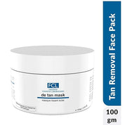 FCL De Tan Mask For Tanning & Dark Skin | Cleans Pores | Removes Blackheads | Improves Skin Tone & Texture | Suits Oily | Non-Comedogenic | Paraben Free- 100gm