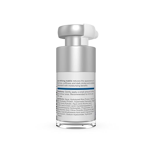 FCL Eye Refining Matrix Under Eye Gel For Dark Circles, Puffiness & Fine Lines with Vitamin C & Hyaluronic Acid | Eye Serum for Dark Circles | For Women & Men Skin Care - 15 gm