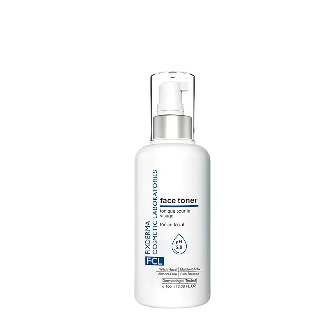 FCL Face Toner, minimizes enlarged pores, exfoliates impurities, refreshes the skin, reduces inflammation, controls oil production, imparts glowing skin, suitable for all skin types, 100ml