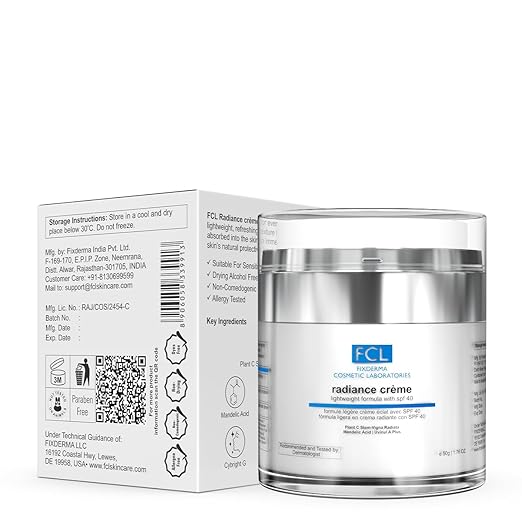Fixderma FCL Radiance Lightweight Formula With SPF40 Sunscreen Cream 50gm