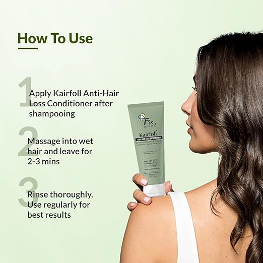 FIXDERMA Kairfoll Anti Hair Loss Conditioner, Conditioner For Hair Growth & Hair Fall Control, Hair Conditioner For Dry Frizzy Hair, Conditioner For Women - 200 Gram - Natural