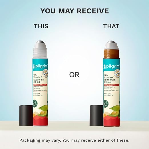 Pilgrim 10% Vitamin C Face Serum Roll On for Bright & Glowing Skin 25 ML