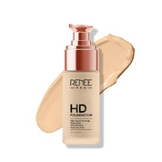 RENEE PRO HD Full Coverage Liquid All Skin Type Foundation - Ceder, Seamless HD Coverage with Matte Finish | SPF30 | Weightless & Long Lasting | Enriched Aloe, Coffee, Chamomile & Vitamin E, 30 Ml