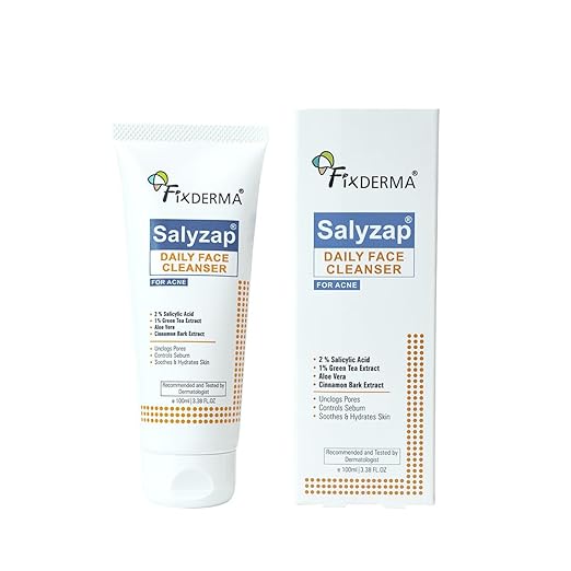 Fixderma 2% Salicylic Acid Face Wash for Oily Skin | Sulphate Free | Face Cleanser for Acne or Pimples | Acne Clearing Face Wash for Men & Women - 100ml
