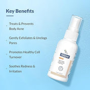 Fixderma 2% Salicylic Acid Salyzap Body Acne Spray For Acne on Back, Shoulders, Neck & Chest to improve Breakouts & Uneven skin texture for Women & Men - 50ml
