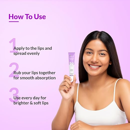 Fixderma Brightening Lip Balm With SPF 50 PA+++ for Pigmented & Dry Lips | 4% Kojic Acid, 2% Alpha Arbutin | Moisturizes, Hydrates & Brightens Pigmented Lips | For Men & Women - 15ml