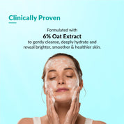 Fixderma Dewrav Gentle & Hydrating Face Wash with 6% Oats Extract, Hyaluronic Acid & Vitamin B5, Soothes Irritated Skin, Provides Hydration, Face Cleanser For Sensitive, Dry to Normal Skin,100Ml