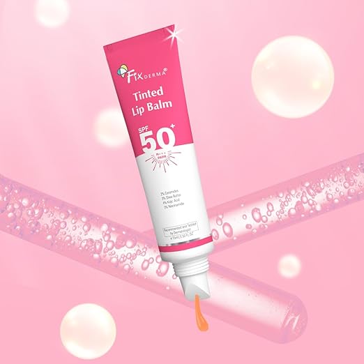 Fixderma Lip Balm With Vitamin C And Vitamin E | Lip Balm For Dark & Dry Lips & Chapped Gloss For Women & Men - 15ml