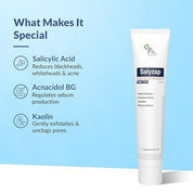 Fixderma Salyzap Lotion Night time, with Salicylic Acid Helps in Moisture Balance, For acne scars, pimples, Unclogs pores, Exfoliator, Soothes redness, Suitable for Oily and Acne-Prone skin, 20ml