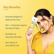 Fixderma Shadow Brightening Sunscreen SPF50 PA+++ with 1% Alpha Arbutin | UVA/UVB, Broad Spectrum Protection | Reduce Tan & Brightens the Complexion | Lightweight, No White Cast, All Skin Type - 50GM