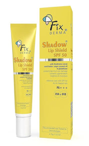 Fixderma Shadow SPF 50 Lip Shield Pa+++ Lip Balm with Cacao Seed Butter & Vitamin E | Prevents Pigmentation & Sun Damage | Lightens Pigmented Lips | Protects Against UVA & UVB Rays - 15gm