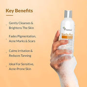 Fixderma Skarfix Plus Brightening Body Wash with 4% Actives (Kojic Acid, Niacinamide Acid, & Vitamin E) | Skin Brightening Body Wash Shower Gel Women & Men | For Hyperpigmentation & Acne Marks - 200ml