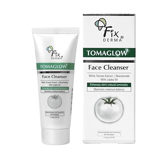 Fixderma Tomaglow Brightening Face Wash | with White Tomato Extract | 4% Niacinamide | Gentle & Hydrating Cleanser | Reduces Pigmentation & Evens Skin Tone | All Skin Type | 100 gm