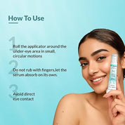 Fixderma Under Eye Cream Roll on with Peptides, Green Tea Extract & Vitamin E | Reduces Dark Circles, Puffiness, Wrinkles & Fine Lines | Triple Action | for Men & Women | 15g