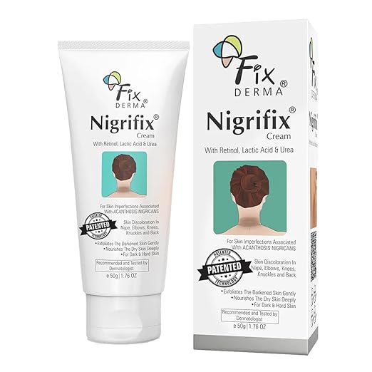 Fixderma Nigrifix Cream for Acanthosis Nigricans with Lactic Acid | Dermatologist Tested Retinol Cream | For Dark Body Parts like Neck, Ankles, Knuckles, Armpits, Thighs & Elbows