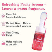 Whimsy Beauty Foaming Face Wash for Kids | Gentle Daily Cleanser with Aloe Vera, Strawberry and Vitamin B3 | Tear Free, Non Drying | Dermatologist Tested | Safe for Sensitive Skin | 4 to16 Years | 100 ml